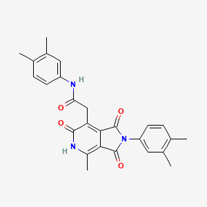 molecular formula C26H25N3O4 B11040423 N-(3,4-dimethylphenyl)-2-[2-(3,4-dimethylphenyl)-4-methyl-1,3,6-trioxo-2,3,5,6-tetrahydro-1H-pyrrolo[3,4-c]pyridin-7-yl]acetamide 