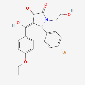 molecular formula C21H20BrNO5 B11040470 5-(4-Bromophenyl)-4-(4-ethoxybenzoyl)-3-hydroxy-1-(2-hydroxyethyl)-1,5-dihydro-2H-pyrrol-2-one 