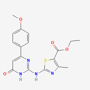 molecular formula C18H18N4O4S B11040577 Ethyl 2-{[4-(4-methoxyphenyl)-6-oxo-1,6-dihydro-2-pyrimidinyl]amino}-4-methyl-1,3-thiazole-5-carboxylate 