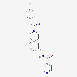molecular formula C24H28FN3O3 B11040610 N-({9-[2-(4-Fluorophenyl)acetyl]-1-oxa-9-azaspiro[5.5]undec-4-YL}methyl)isonicotinamide 
