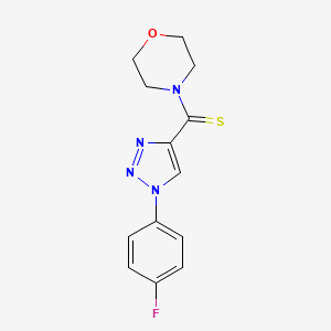 molecular formula C13H13FN4OS B11040736 [1-(4-Fluorophenyl)-1H-1,2,3-triazol-4-YL](morpholino)methanethione 