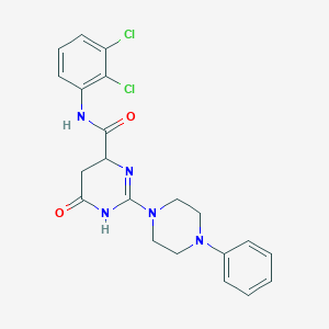 molecular formula C21H21Cl2N5O2 B11040798 N-(2,3-dichlorophenyl)-6-oxo-2-(4-phenylpiperazin-1-yl)-3,4,5,6-tetrahydropyrimidine-4-carboxamide 
