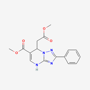 molecular formula C16H16N4O4 B11040834 Methyl 7-(2-methoxy-2-oxoethyl)-2-phenyl-4,7-dihydro[1,2,4]triazolo[1,5-a]pyrimidine-6-carboxylate 
