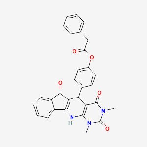 molecular formula C30H23N3O5 B11040850 [4-(5,7-dimethyl-4,6,17-trioxo-5,7,9-triazatetracyclo[8.7.0.03,8.011,16]heptadeca-1(10),3(8),11,13,15-pentaen-2-yl)phenyl] 2-phenylacetate 