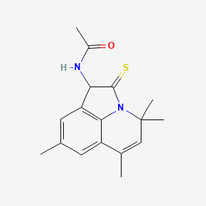 molecular formula C17H20N2OS B11040898 N-(4,4,6,8-tetramethyl-2-thioxo-1,2-dihydro-4H-pyrrolo[3,2,1-ij]quinolin-1-yl)acetamide 
