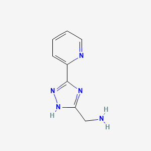 molecular formula C8H9N5 B11040935 (5-(Pyridin-2-yl)-4H-1,2,4-triazol-3-yl)methanamine 