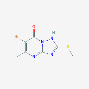 molecular formula C7H7BrN4OS B011041 6-Bromo-5-methyl-2-(methylsulfanyl)[1,2,4]triazolo[1,5-a]pyrimidin-7(1H)-one CAS No. 104690-49-5