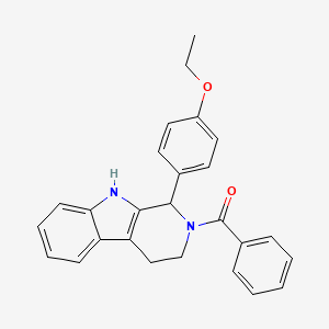 molecular formula C26H24N2O2 B11041031 [1-(4-ethoxyphenyl)-1,3,4,9-tetrahydro-2H-beta-carbolin-2-yl](phenyl)methanone 