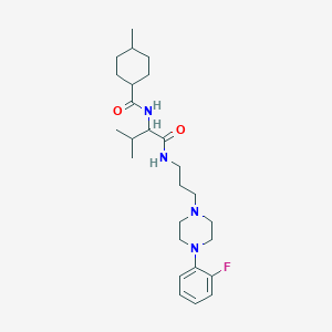 molecular formula C26H41FN4O2 B11041037 N-[1-({3-[4-(2-fluorophenyl)piperazin-1-yl]propyl}amino)-3-methyl-1-oxobutan-2-yl]-4-methylcyclohexanecarboxamide 