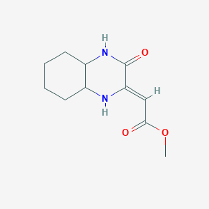 molecular formula C11H16N2O3 B11041217 methyl (2Z)-(3-oxooctahydroquinoxalin-2(1H)-ylidene)ethanoate 