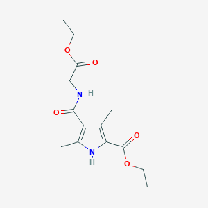 molecular formula C14H20N2O5 B11041249 ethyl 4-((2-ethoxy-2-oxoethyl)carbamoyl)-3,5-dimethyl-1H-pyrrole-2-carboxylate 