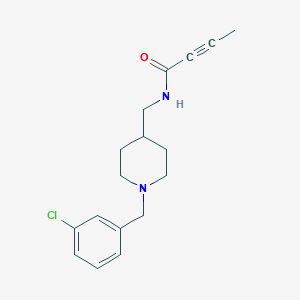 molecular formula C17H21ClN2O B11041357 N-((1-(3-Chlorobenzyl)piperidin-4-yl)methyl)but-2-ynamide 