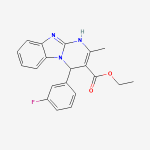 molecular formula C20H18FN3O2 B11041468 Ethyl 4-(3-fluorophenyl)-2-methyl-1,4-dihydropyrimido[1,2-a]benzimidazole-3-carboxylate 
