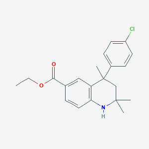 molecular formula C21H24ClNO2 B11041668 Ethyl 4-(4-chlorophenyl)-2,2,4-trimethyl-1,2,3,4-tetrahydroquinoline-6-carboxylate 