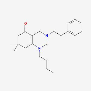 molecular formula C22H32N2O B11041800 1-butyl-7,7-dimethyl-3-(2-phenylethyl)-2,3,4,6,7,8-hexahydroquinazolin-5(1H)-one 