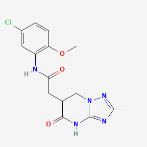 molecular formula C15H16ClN5O3 B11041837 N-(5-chloro-2-methoxyphenyl)-2-(2-methyl-5-oxo-4,5,6,7-tetrahydro[1,2,4]triazolo[1,5-a]pyrimidin-6-yl)acetamide 
