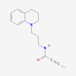 molecular formula C16H20N2O B11041929 N-{3-[3,4-Dihydro-1(2H)-quinolinyl]propyl}-2-butynamide 