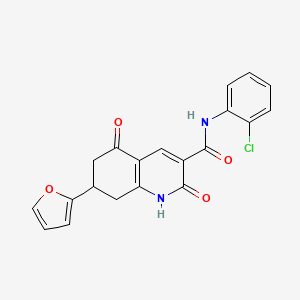 molecular formula C20H15ClN2O4 B11042103 N-(2-chlorophenyl)-7-(furan-2-yl)-2,5-dioxo-1,2,5,6,7,8-hexahydroquinoline-3-carboxamide 