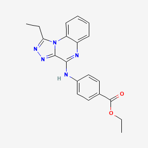 molecular formula C20H19N5O2 B11042152 Ethyl 4-[(1-ethyl[1,2,4]triazolo[4,3-a]quinoxalin-4-yl)amino]benzoate 