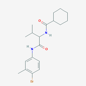 molecular formula C19H27BrN2O2 B11042173 N-{1-[(4-bromo-3-methylphenyl)amino]-3-methyl-1-oxobutan-2-yl}cyclohexanecarboxamide 