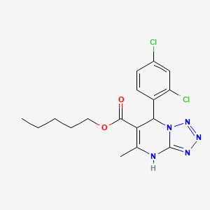 molecular formula C17H19Cl2N5O2 B11042179 Pentyl 7-(2,4-dichlorophenyl)-5-methyl-4,7-dihydrotetrazolo[1,5-a]pyrimidine-6-carboxylate 