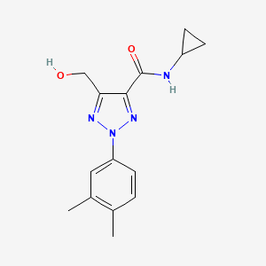 molecular formula C15H18N4O2 B11042199 N-cyclopropyl-2-(3,4-dimethylphenyl)-5-(hydroxymethyl)-2H-1,2,3-triazole-4-carboxamide 