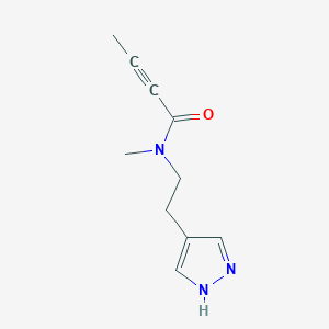 molecular formula C10H13N3O B11042233 N-Methyl-N-[2-(1H-pyrazol-4-YL)ethyl]but-2-ynamide 