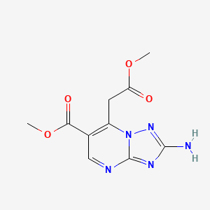 molecular formula C10H11N5O4 B11042262 Methyl 2-amino-7-(2-methoxy-2-oxoethyl)[1,2,4]triazolo[1,5-a]pyrimidine-6-carboxylate 