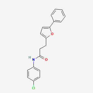 molecular formula C19H16ClNO2 B11042335 N-(4-chlorophenyl)-3-(5-phenylfuran-2-yl)propanamide 