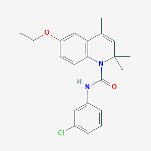 molecular formula C21H23ClN2O2 B11042368 N-(3-chlorophenyl)-6-ethoxy-2,2,4-trimethylquinoline-1(2H)-carboxamide 