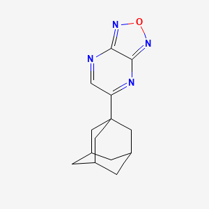 molecular formula C14H16N4O B11042394 5-(1-Adamantyl)[1,2,5]oxadiazolo[3,4-B]pyrazine 