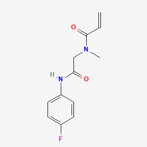 molecular formula C12H13FN2O2 B11042461 N-{[(4-Fluorophenyl)carbamoyl]methyl}-N-methylprop-2-enamide 