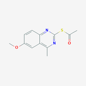 molecular formula C12H12N2O2S B11042475 S-(6-methoxy-4-methylquinazolin-2-yl) ethanethioate 