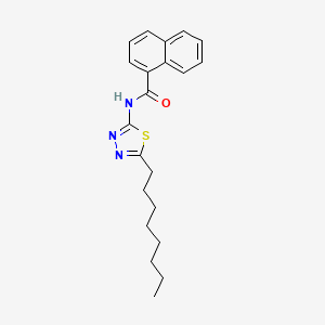 molecular formula C21H25N3OS B11042526 N-(5-octyl-1,3,4-thiadiazol-2-yl)naphthalene-1-carboxamide 