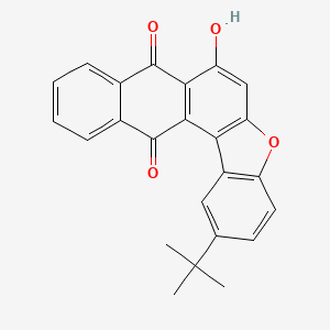 molecular formula C24H18O4 B11042570 2-Tert-butyl-7-hydroxyanthra[2,1-b]benzo[d]furan-8,13-dione 