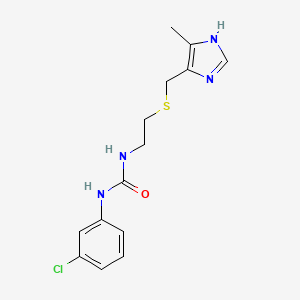 molecular formula C14H17ClN4OS B11042588 N-(3-chlorophenyl)-N'-(2-{[(5-methyl-1H-imidazol-4-yl)methyl]thio}ethyl)urea 