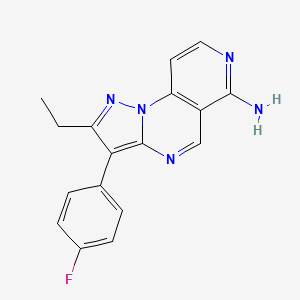 molecular formula C17H14FN5 B11042673 2-Ethyl-3-(4-fluorophenyl)pyrazolo[1,5-a]pyrido[3,4-e]pyrimidin-6-amine 