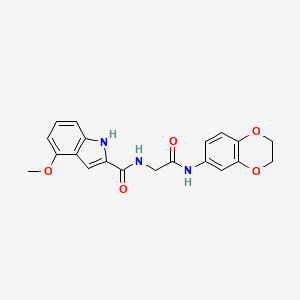 molecular formula C20H19N3O5 B11042691 N-[2-(2,3-dihydro-1,4-benzodioxin-6-ylamino)-2-oxoethyl]-4-methoxy-1H-indole-2-carboxamide 