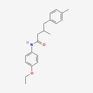 molecular formula C20H25NO2 B11042728 N-(4-ethoxyphenyl)-3-methyl-4-(4-methylphenyl)butanamide 