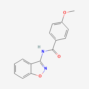 molecular formula C15H12N2O3 B11042949 N-(1,2-benzoxazol-3-yl)-4-methoxybenzamide 