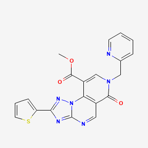 molecular formula C20H14N6O3S B11042994 Methyl 6-oxo-7-(2-pyridylmethyl)-2-(2-thienyl)-6,7-dihydropyrido[3,4-E][1,2,4]triazolo[1,5-A]pyrimidine-9-carboxylate 