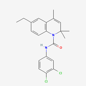 molecular formula C21H22Cl2N2O B11043068 N-(3,4-dichlorophenyl)-6-ethyl-2,2,4-trimethylquinoline-1(2H)-carboxamide 