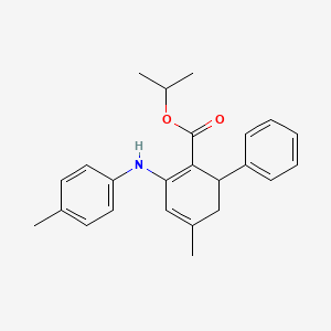 molecular formula C24H27NO2 B11043351 Isopropyl 4-methyl-6-phenyl-2-(4-toluidino)-1,3-cyclohexadiene-1-carboxylate 