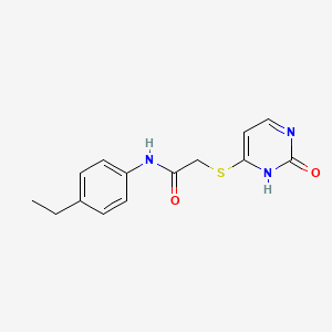 molecular formula C14H15N3O2S B11043484 N-(4-Ethylphenyl)-2-[(2-oxo-1,2-dihydro-4-pyrimidinyl)sulfanyl]acetamide 
