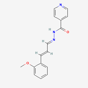 molecular formula C16H15N3O2 B11043571 N-[(E)-[(E)-3-(2-methoxyphenyl)prop-2-enylidene]amino]pyridine-4-carboxamide 