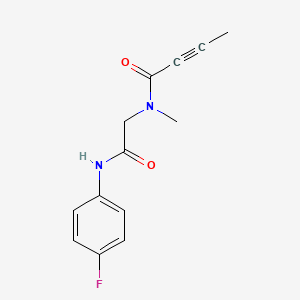 molecular formula C13H13FN2O2 B11043705 N-{[(4-Fluorophenyl)carbamoyl]methyl}-N-methylbut-2-ynamide 