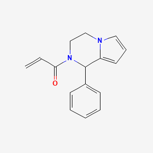molecular formula C16H16N2O B11043809 1-(1-Phenyl-3,4-dihydropyrrolo[1,2-a]pyrazin-2(1H)-yl)prop-2-en-1-one 