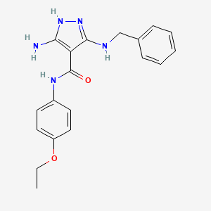 molecular formula C19H21N5O2 B11043862 5-amino-3-(benzylamino)-N-(4-ethoxyphenyl)-1H-pyrazole-4-carboxamide 