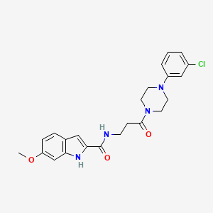 molecular formula C23H25ClN4O3 B11043897 N-{3-[4-(3-chlorophenyl)piperazin-1-yl]-3-oxopropyl}-6-methoxy-1H-indole-2-carboxamide 