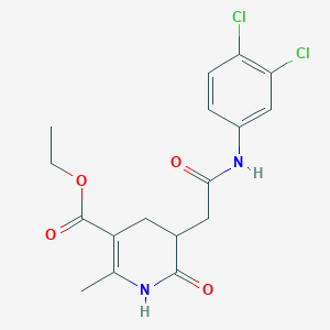 molecular formula C17H18Cl2N2O4 B11043901 Ethyl 5-[2-(3,4-dichloroanilino)-2-oxoethyl]-2-methyl-6-oxo-1,4,5,6-tetrahydro-3-pyridinecarboxylate 